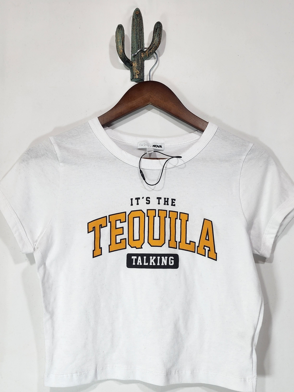 Fashion Nova "It's The Tequila Talking" Crop Top - Size Medium